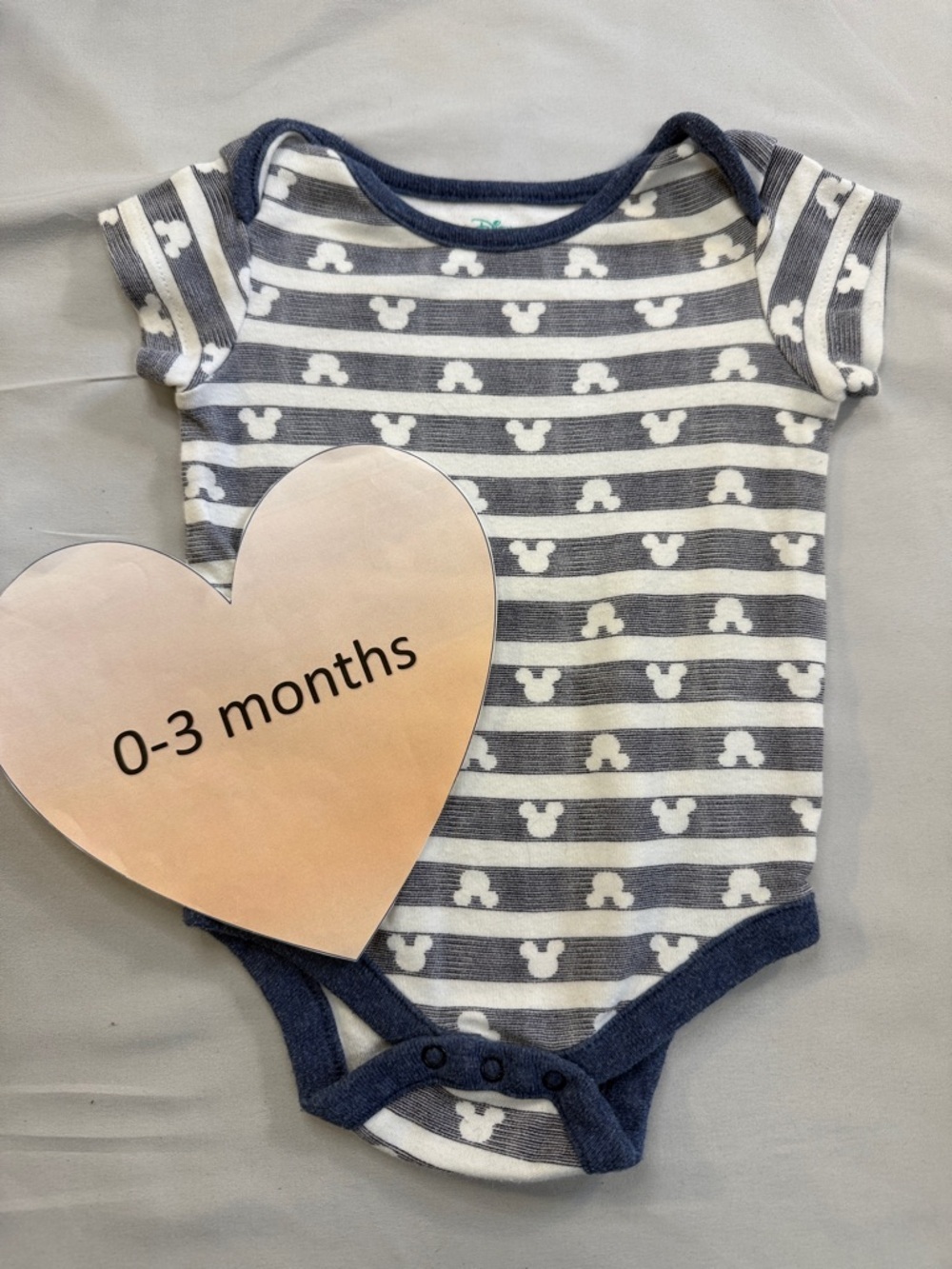 Disney - Navy and White Mickey Mouse Bodysuit Onesie